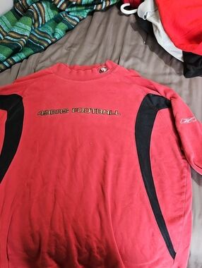 San Francisco 49ers Red Football Pullover Sweatshirt